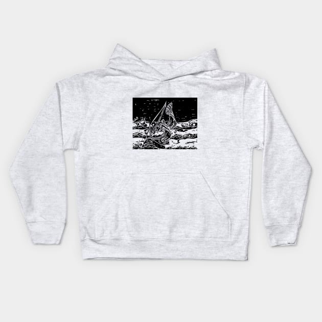 Sailing Kids Hoodie by Al1cee